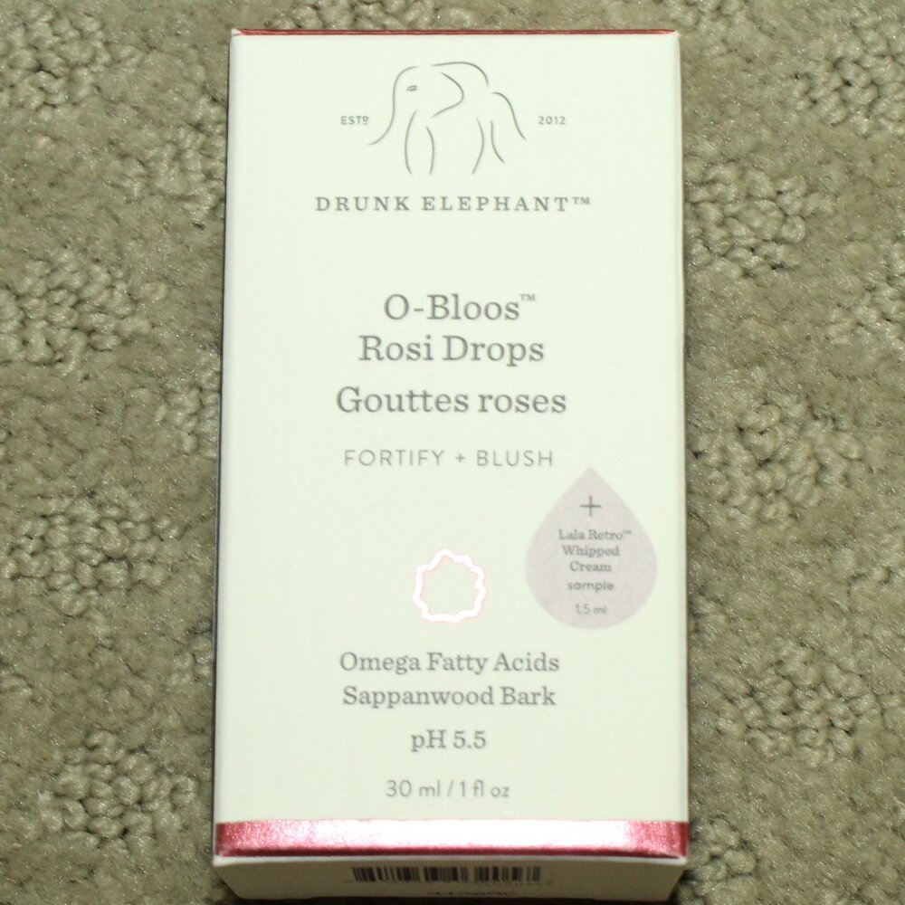 Drunk Elephant O-Bloos Rosi Drops Fortify+Blush 1 fl oz  Full Size NIB